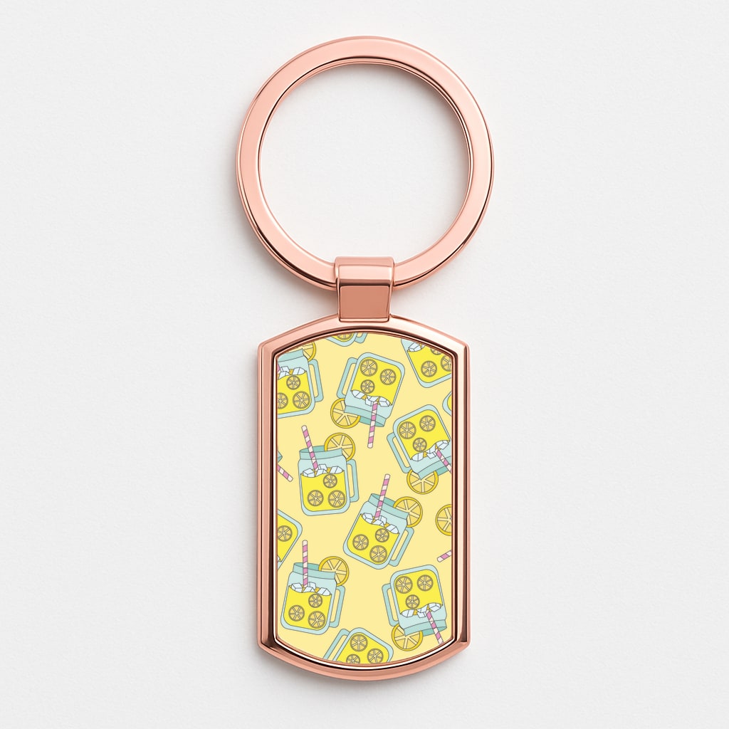 Lemons - Summer Rose Gold Keyring