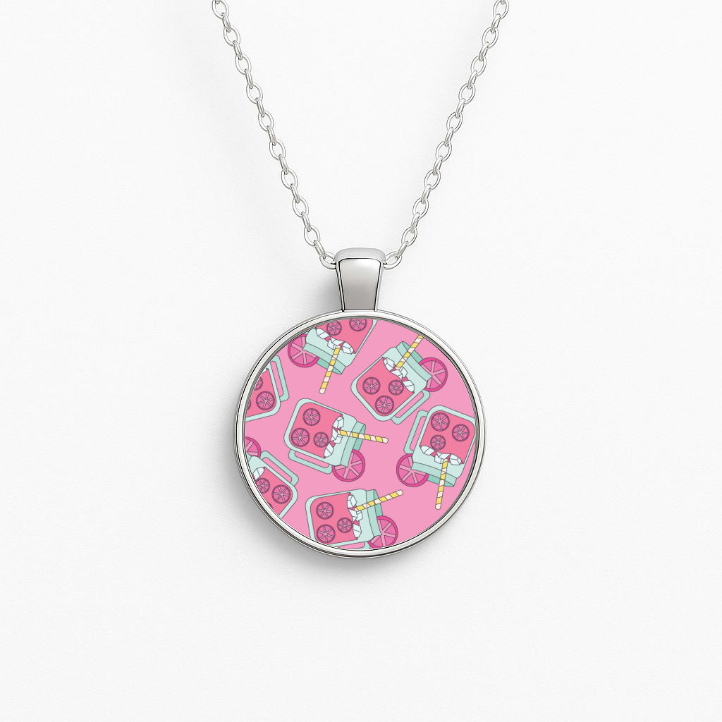 Pink Ice - Summer Circle Necklace