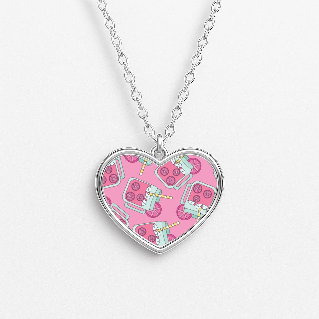 Pink Ice - Summer Heart Necklace