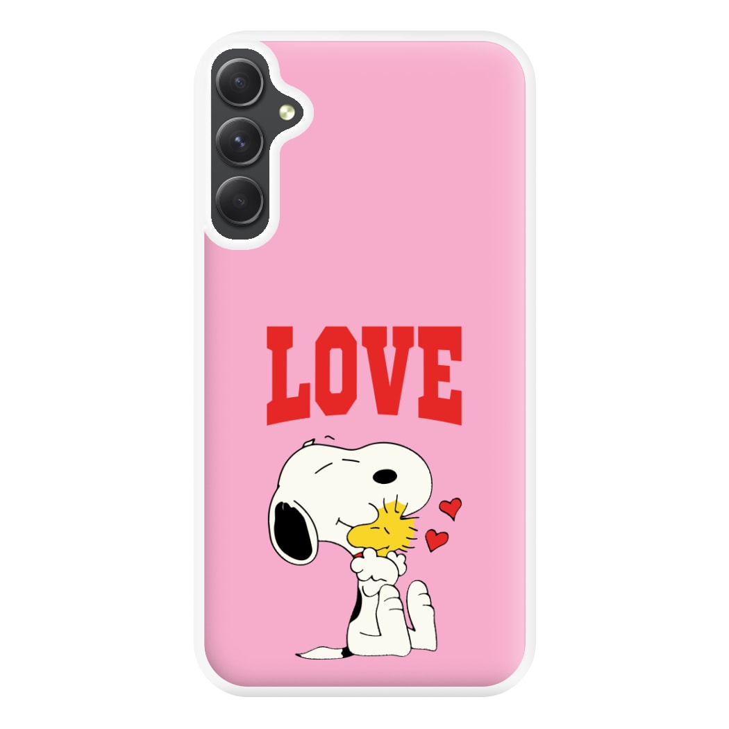 Love Cartoon Beagle Phone Case for Galaxy A54