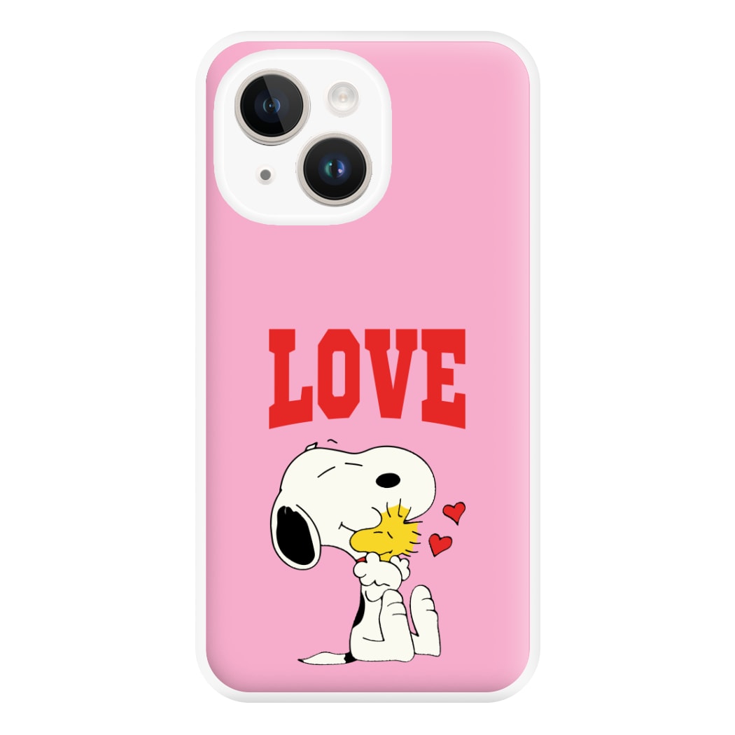 Love Cartoon Beagle Phone Case for iPhone 14 Plus