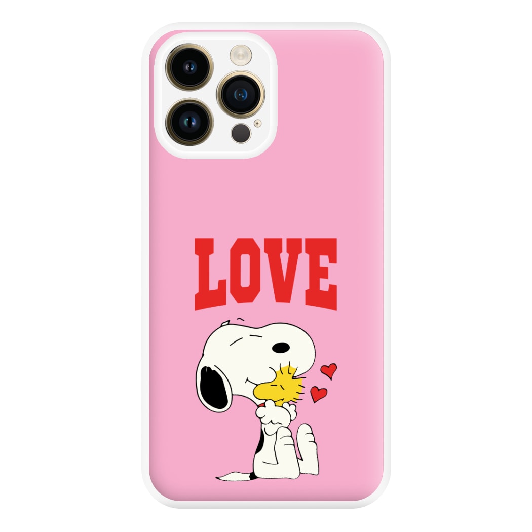 Love Cartoon Beagle Phone Case for iPhone 14 Pro Max