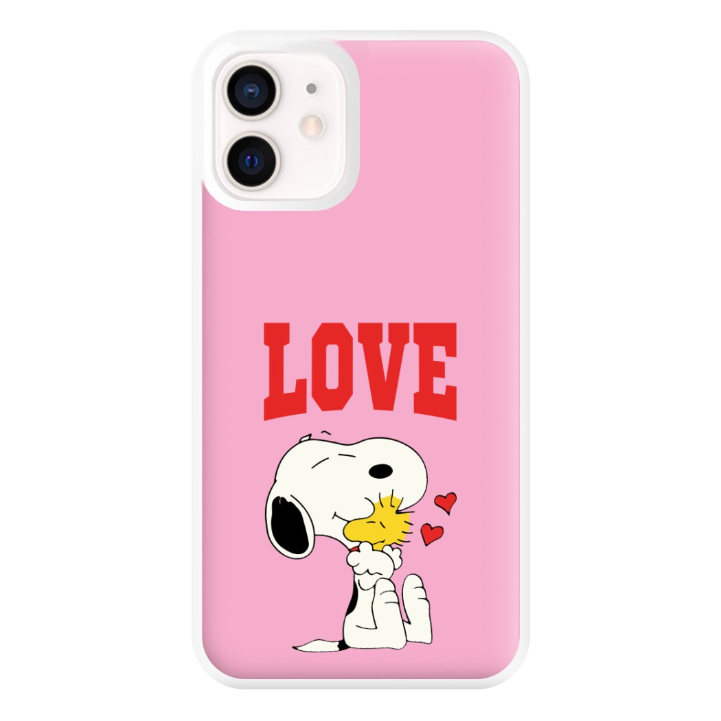 Love Cartoon Beagle Phone Case for iPhone 12 Mini