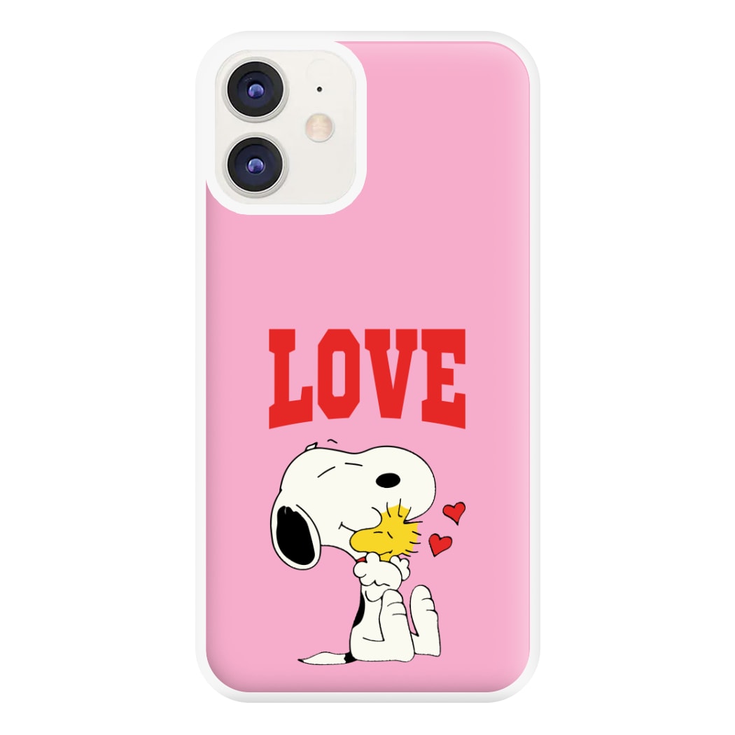 Love Cartoon Beagle Phone Case for iPhone 12 / 12 Pro