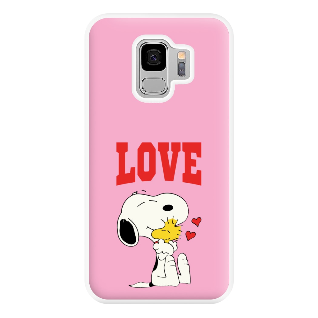 Love Cartoon Beagle Phone Case for Galaxy S9 Plus