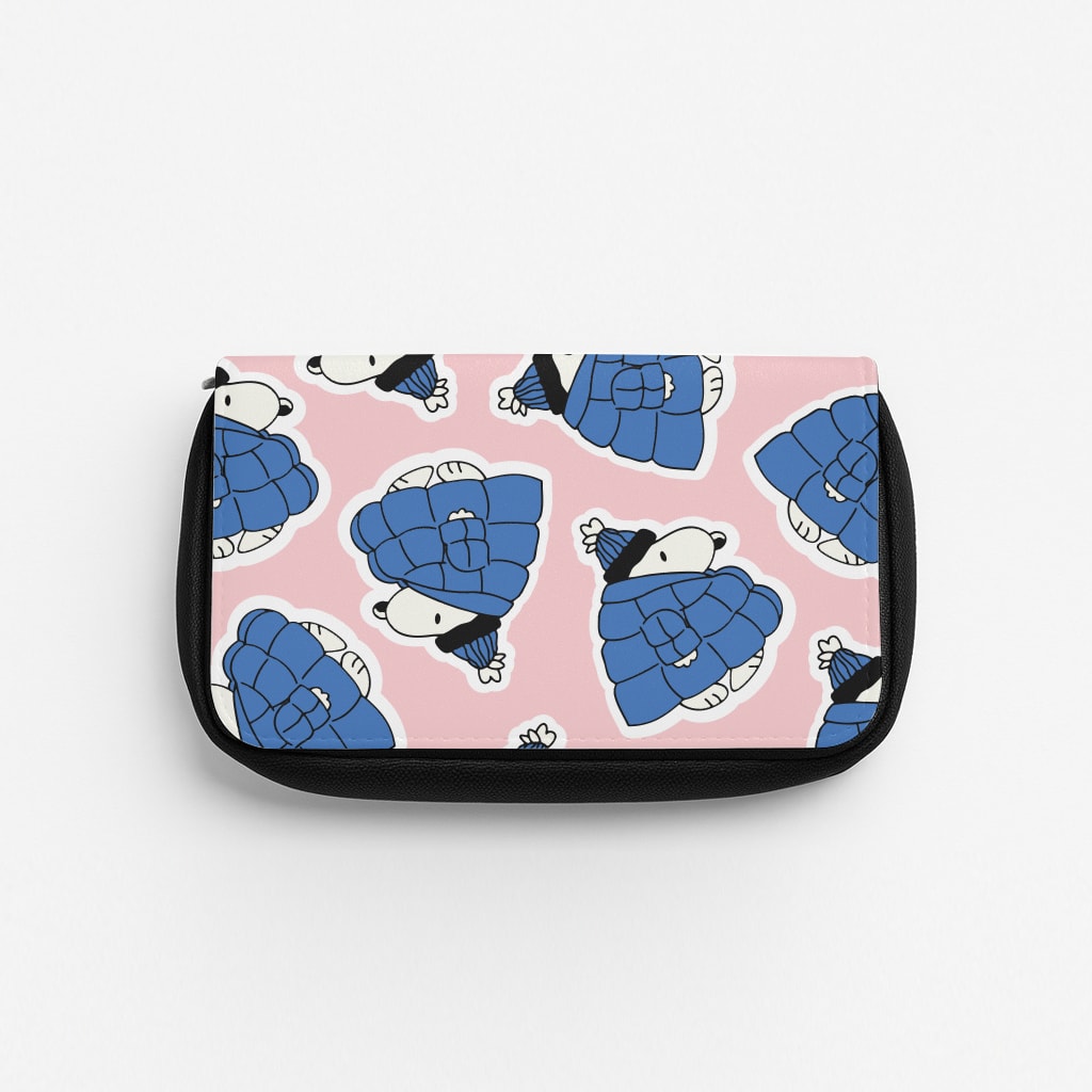 Cartoon Beagle Puffer Jacket Pattern Pencil Case