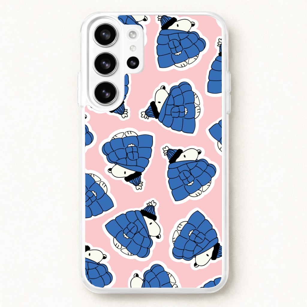 Cartoon Beagle Puffer Jacket Pattern Phone Case for Galaxy S26 Ultra