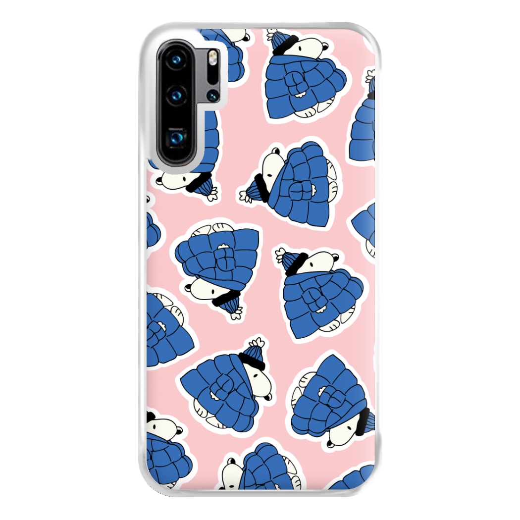 Cartoon Beagle Puffer Jacket Pattern Phone Case for Huawei P30 Pro