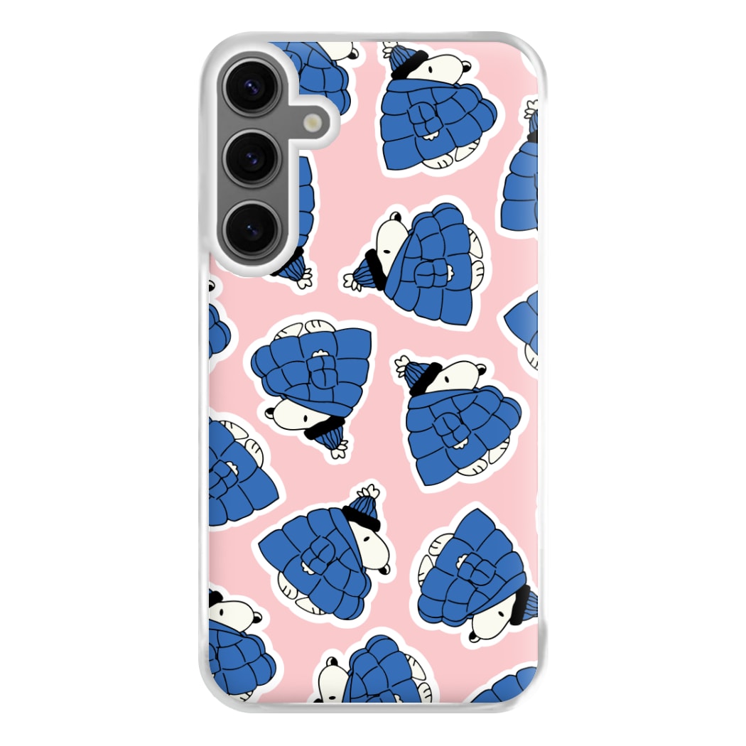 Cartoon Beagle Puffer Jacket Pattern Phone Case for Galaxy S24FE