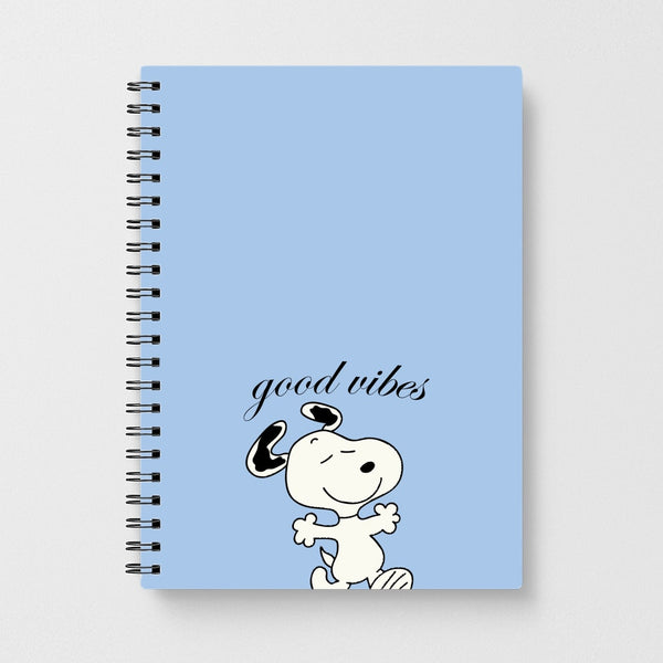Good Vibes Cartoon Beagle Notebook