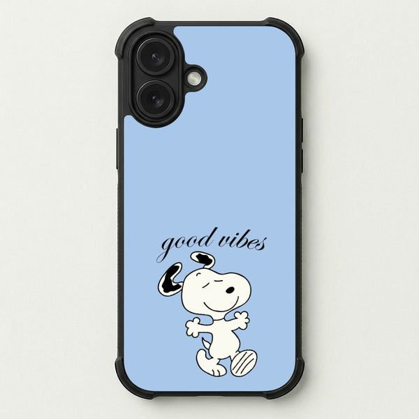 Good Vibes Cartoon Beagle Phone Case — Bumper case