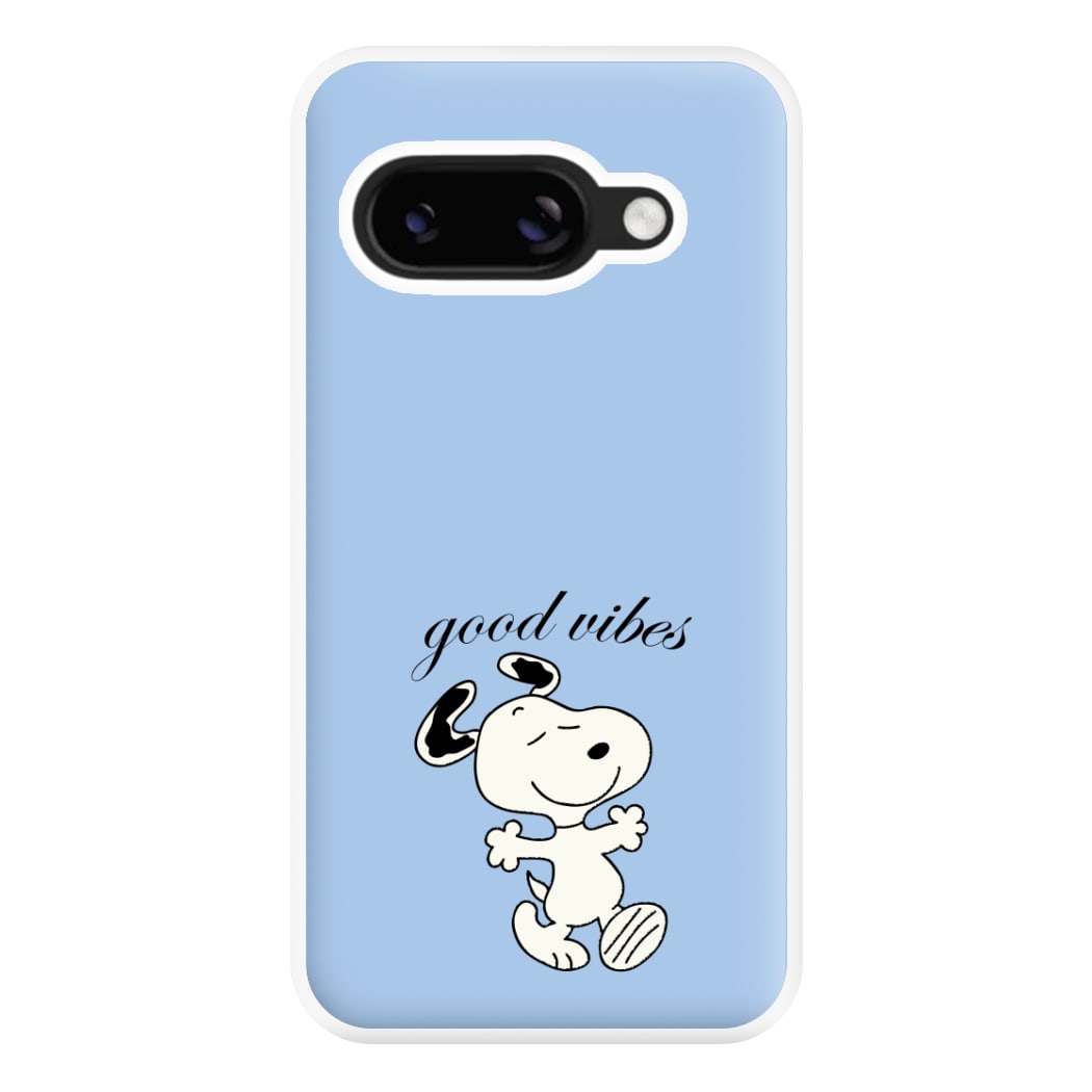Good Vibes Cartoon Beagle Phone Case for Google Pixel 8a