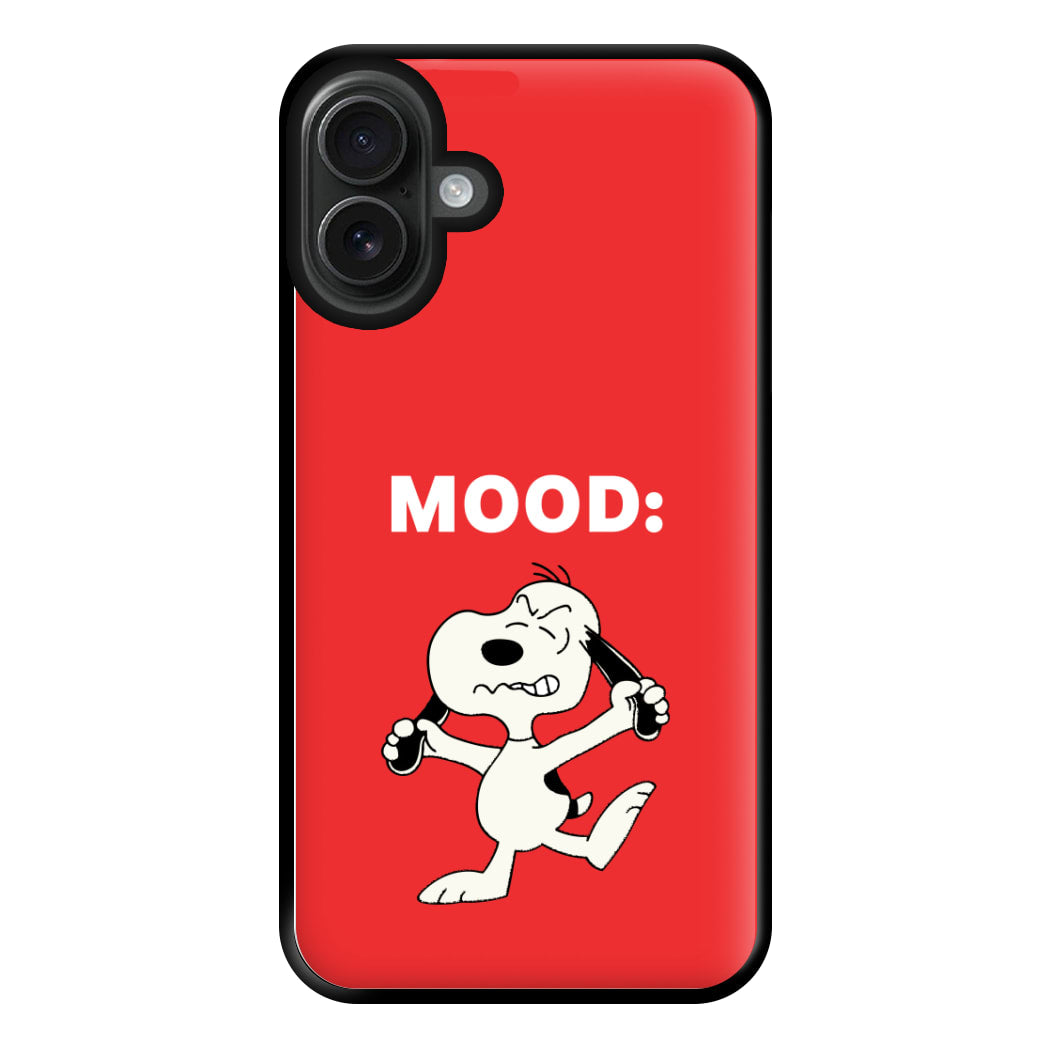 Mood Cartoon Beagle Phone Case for iPhone 16 Plus