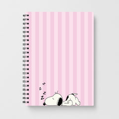 Pastel Stripes Cartoon Beagle Notebook