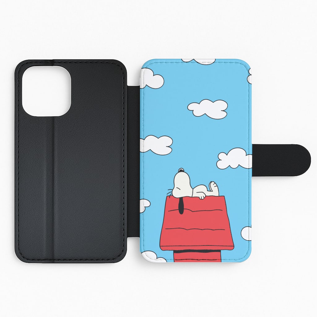 Cartoon Beagle Sleeping Flip Phone Case