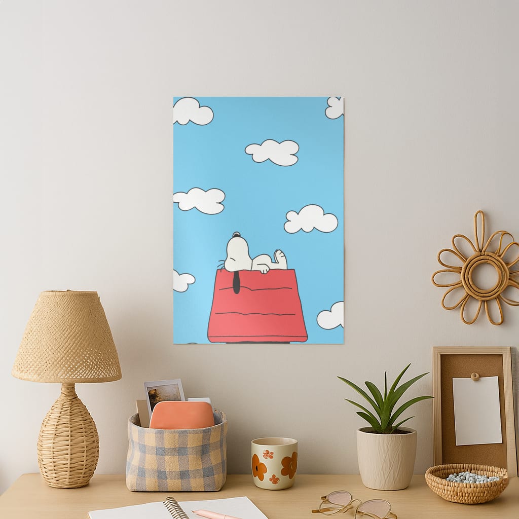 Cartoon Beagle Sleeping Art Print