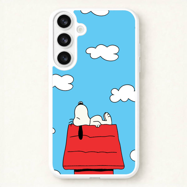 Cartoon Beagle Sleeping Phone Case for Galaxy S26