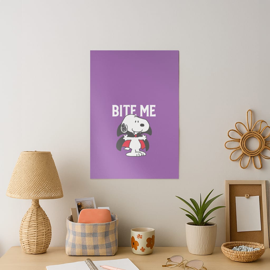 Bite Me Cartoon Beagle Art Print