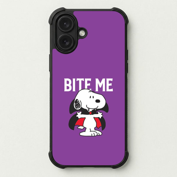 Bite Me Cartoon Beagle Phone Case — Bumper case