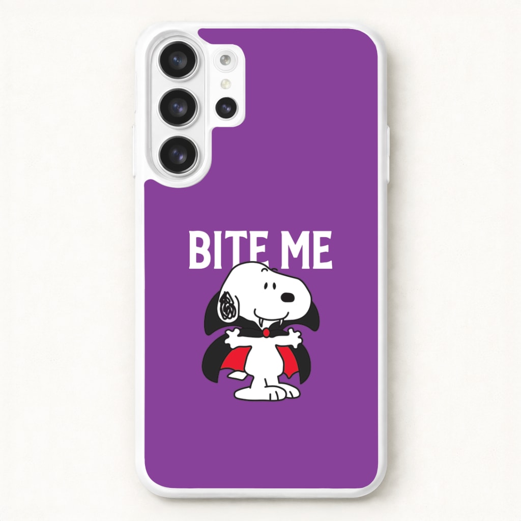 Bite Me Cartoon Beagle Phone Case for Galaxy S26 Ultra