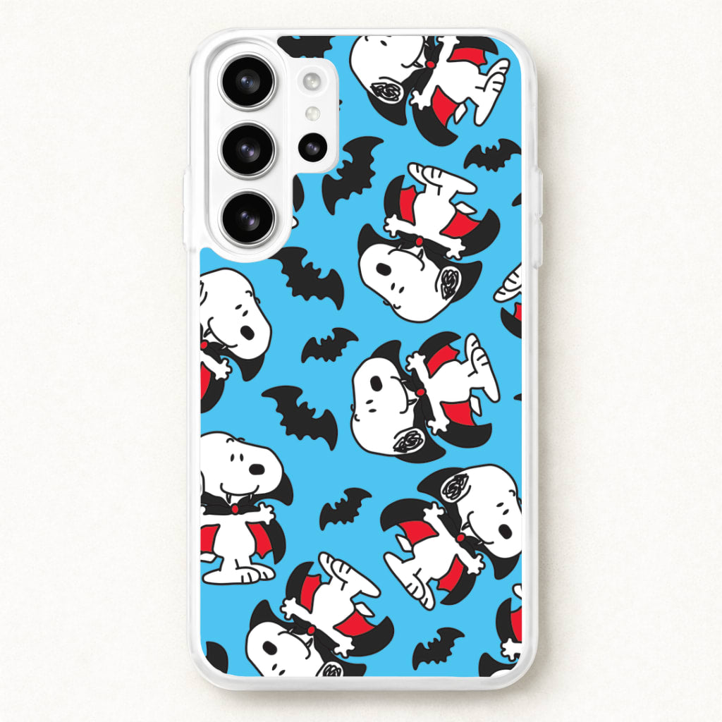 Cartoon Beagle Vampire And Bats Pattern Phone Case for Galaxy S26 Ultra