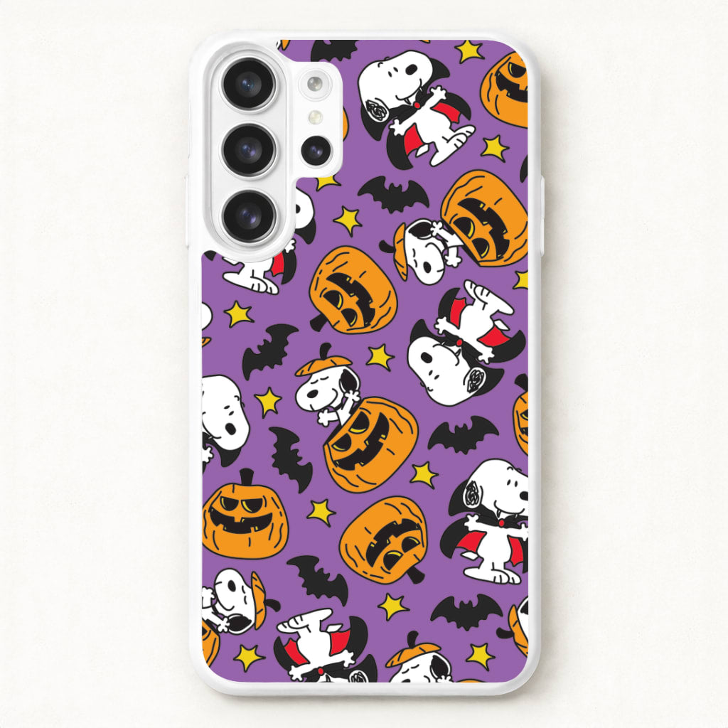 Cartoon Beagle Halloween Pattern Phone Case for Galaxy S26 Ultra