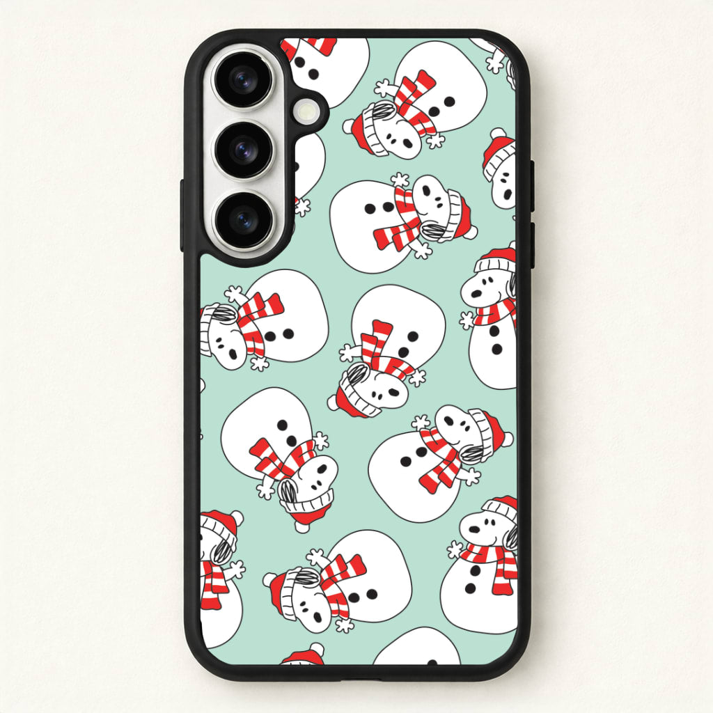 Cartoon Beagle Snowman Pattern Phone Case for Galaxy S26