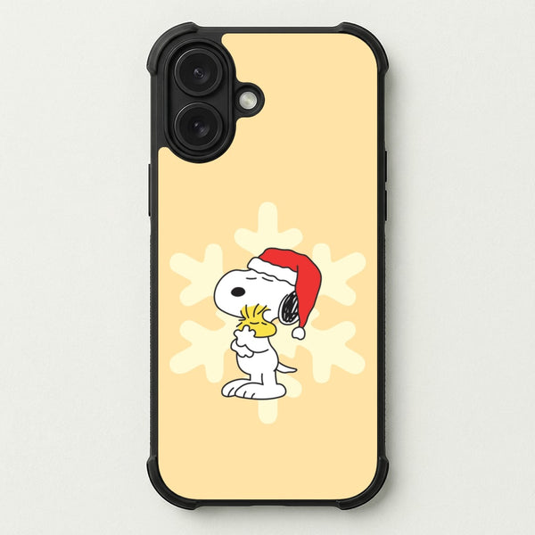 Christmas Cartoon Beagle And Bird Phone Case — Bumper case