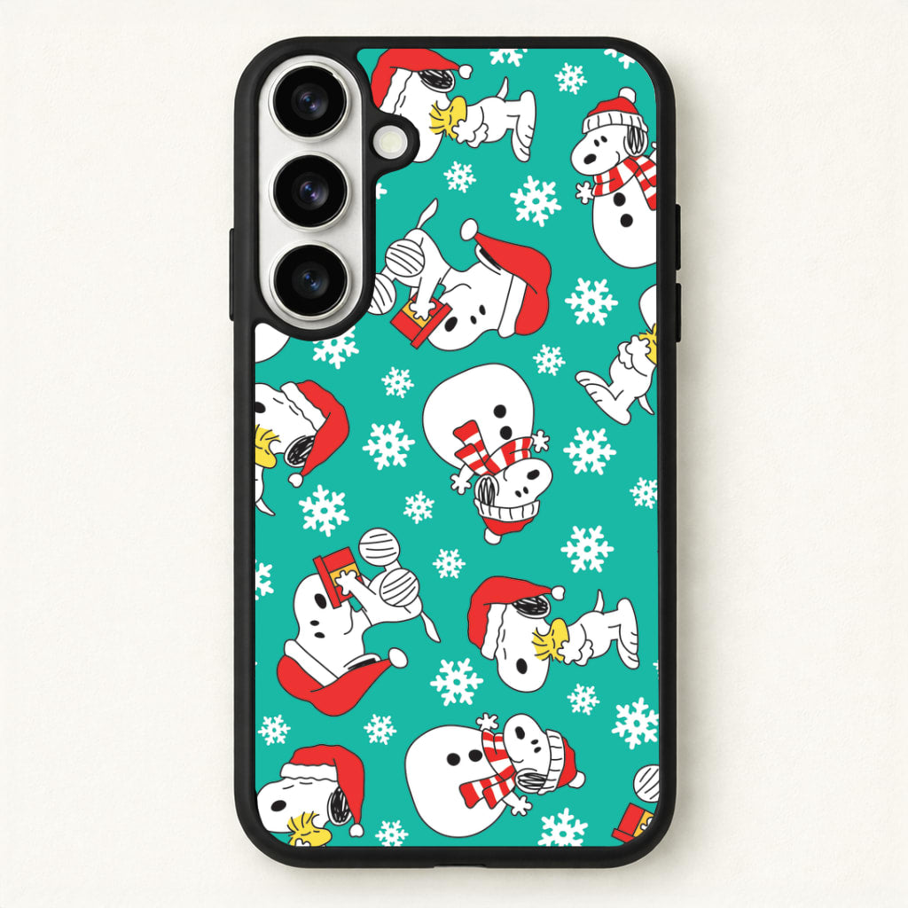 Christmas Cartoon Beagle Pattern Phone Case for Galaxy S26 Plus