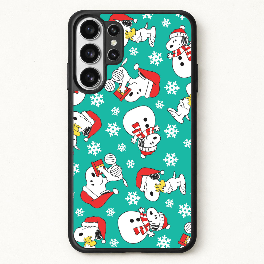 Christmas Cartoon Beagle Pattern Phone Case for Galaxy S26 Ultra