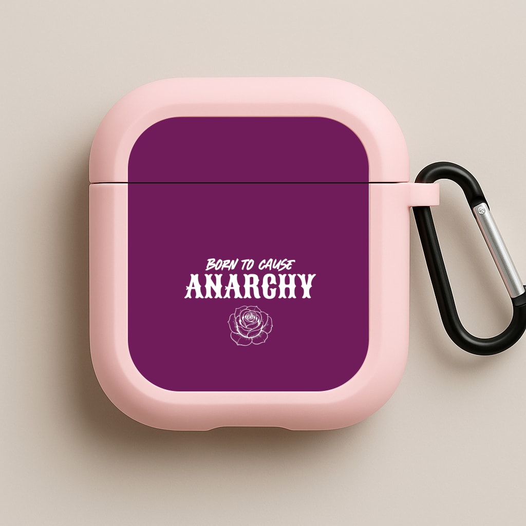 Born To Cause Anarchy Pink AirPods Case