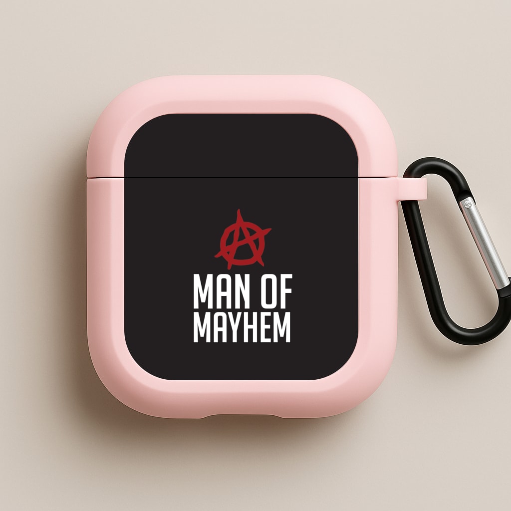 Man Of Mayhem Pink AirPods Case