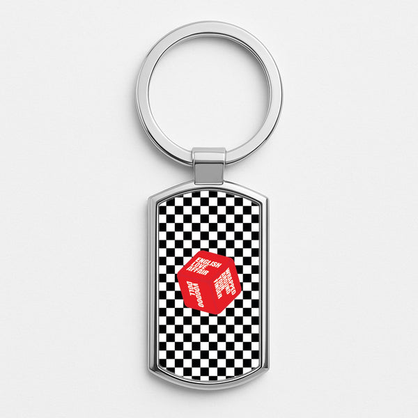 Dice Silver Keyring