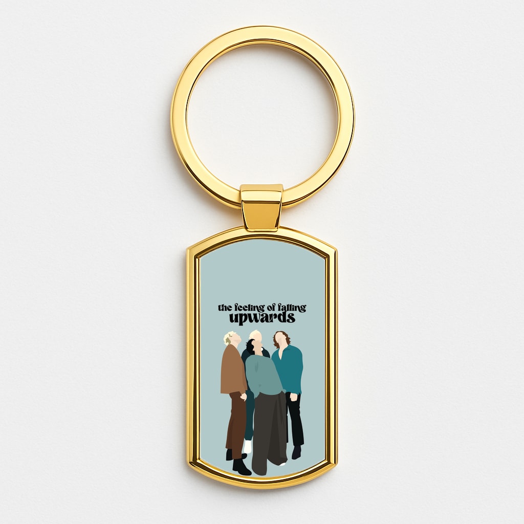 The Feeling Of Falling Upwards Gold Keyring