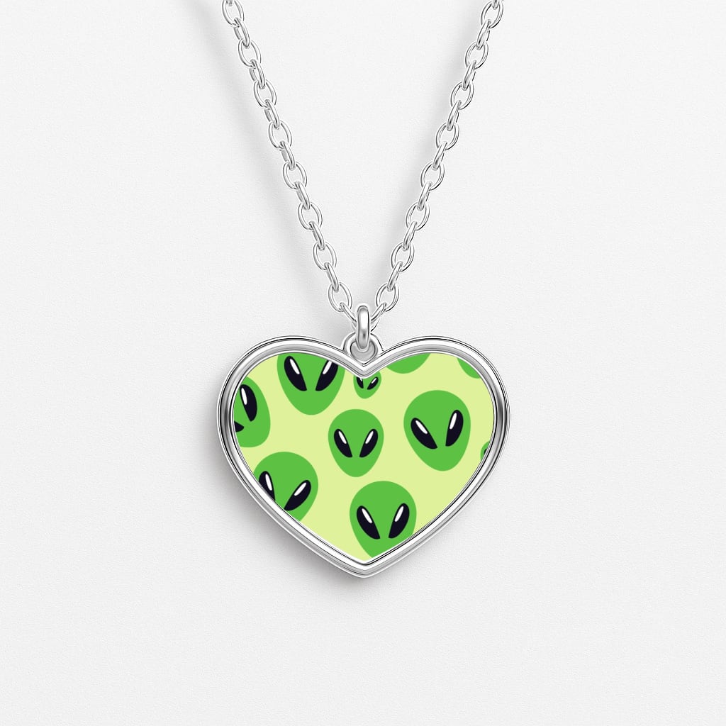 Alien Raider - Space Heart Necklace