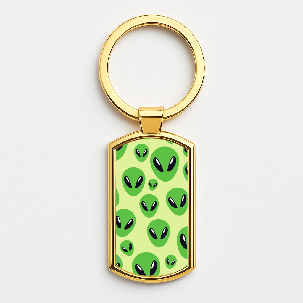 Alien Raider - Space Gold Keyring