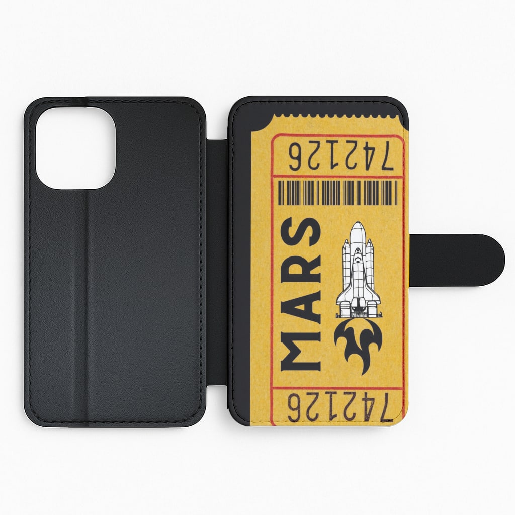 Ticket To Mars - Space Flip Phone Case