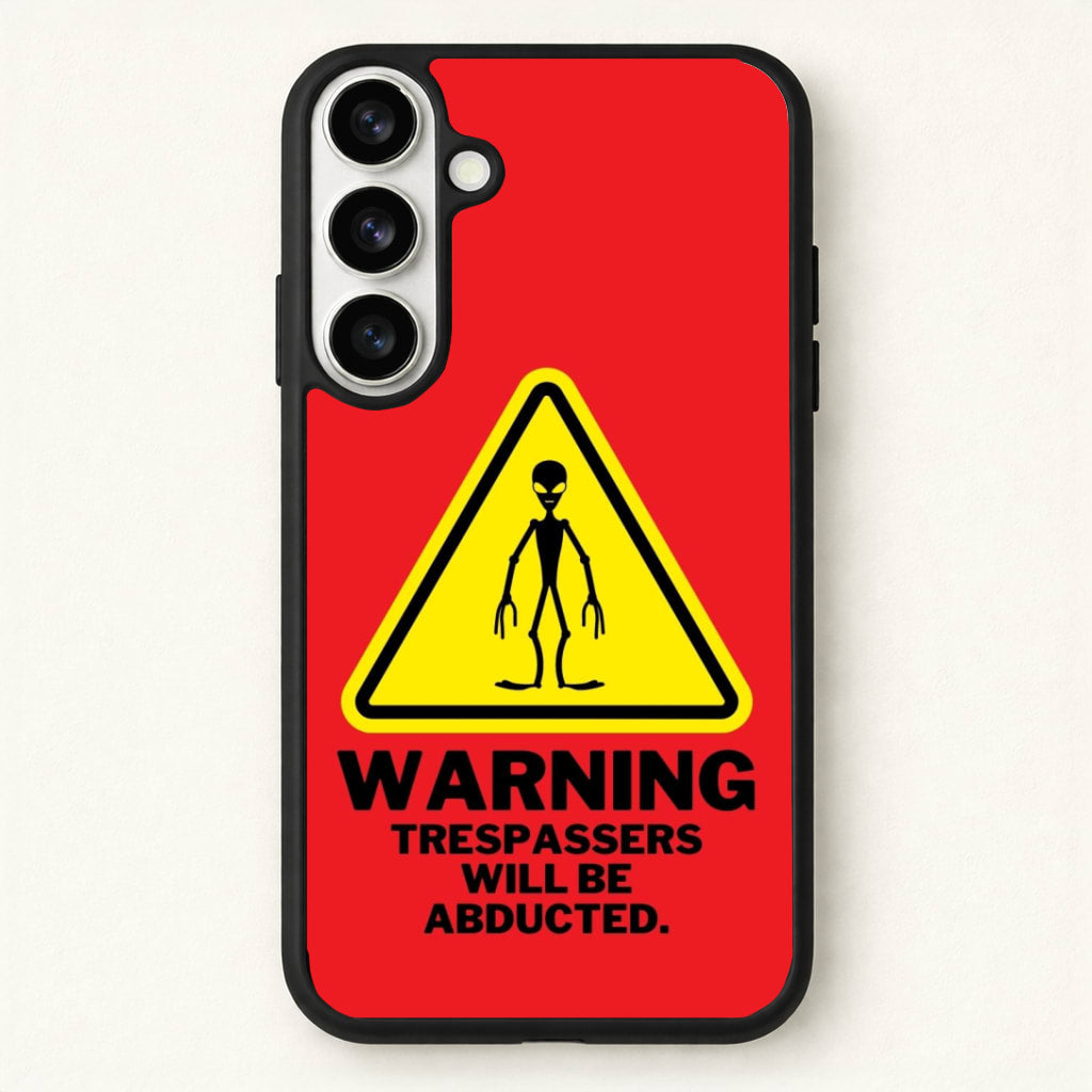 Warning Abduction - Space Phone Case for Galaxy S26 Plus