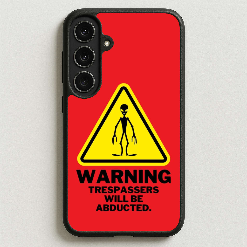 Warning Abduction - Space Phone Case for Galaxy S25FE