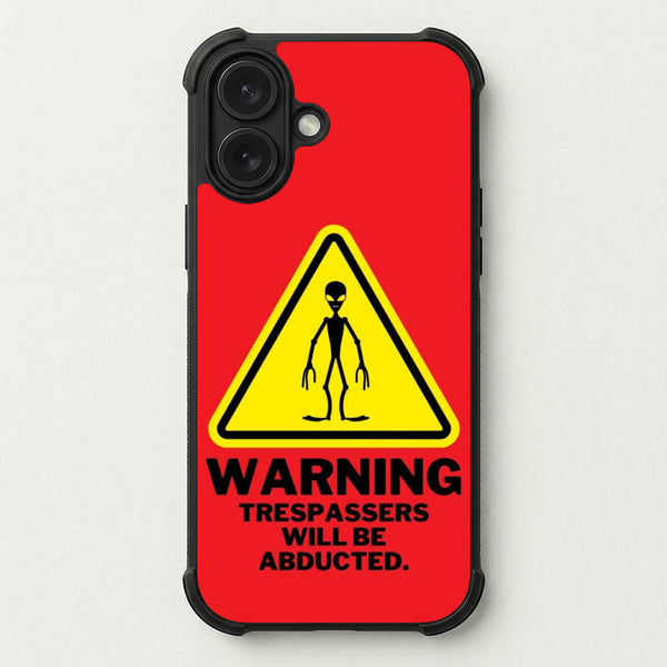 Warning Abduction - Space Phone Case — Bumper case
