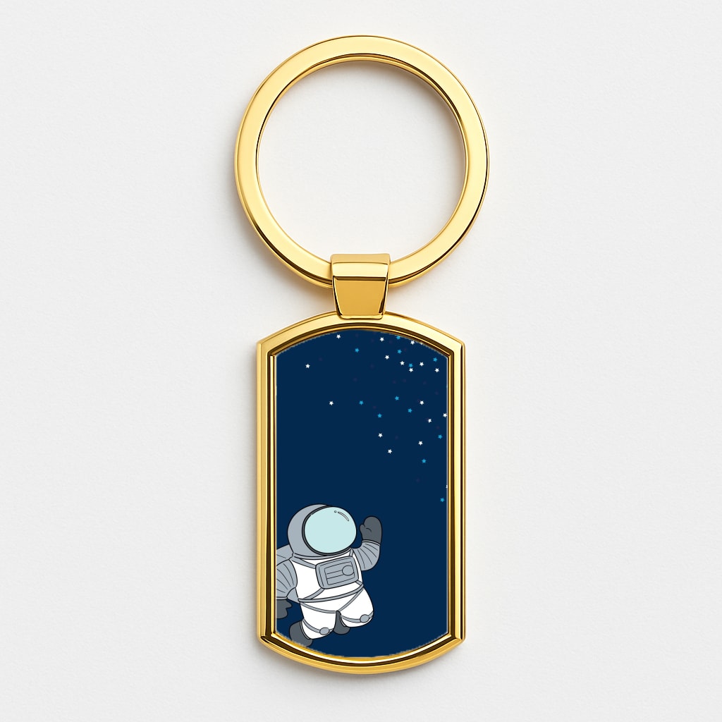 Astronaut Bobbling - Space Gold Keyring