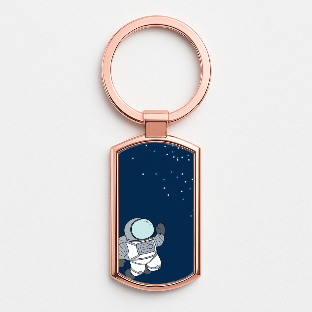 Astronaut Bobbling - Space Rose Gold Keyring
