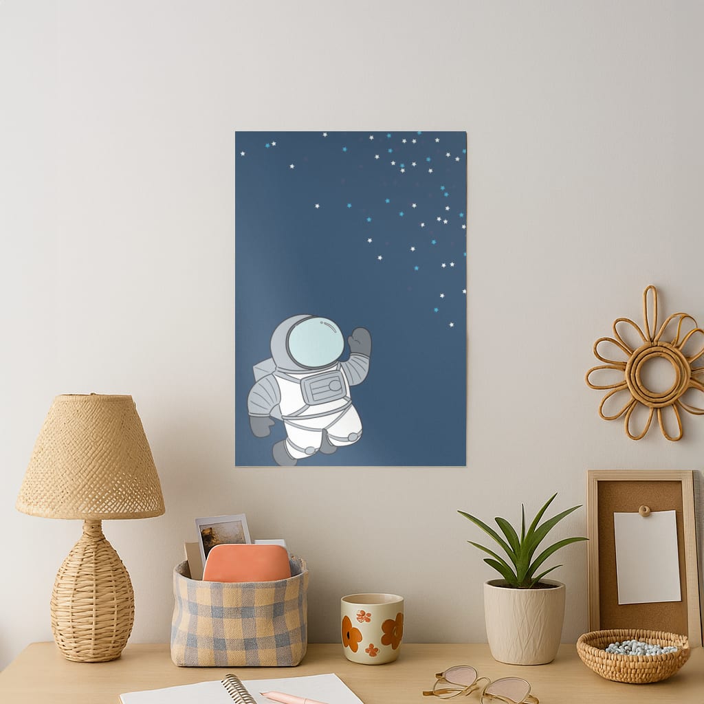 Astronaut Bobbling - Space Art Print