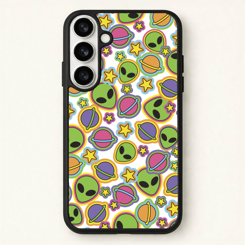Colourful Aliens And Stars Phone Case for Galaxy S26