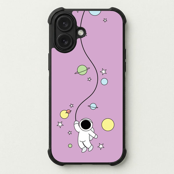 Cute Hanging Astronaut Phone Case — Bumper case