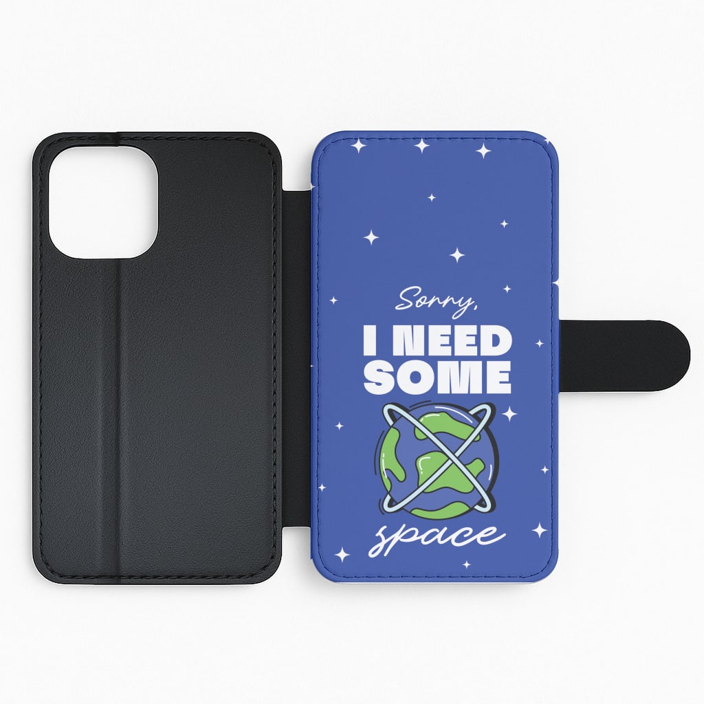 Cartoon I Need Some Space Flip Phone Case