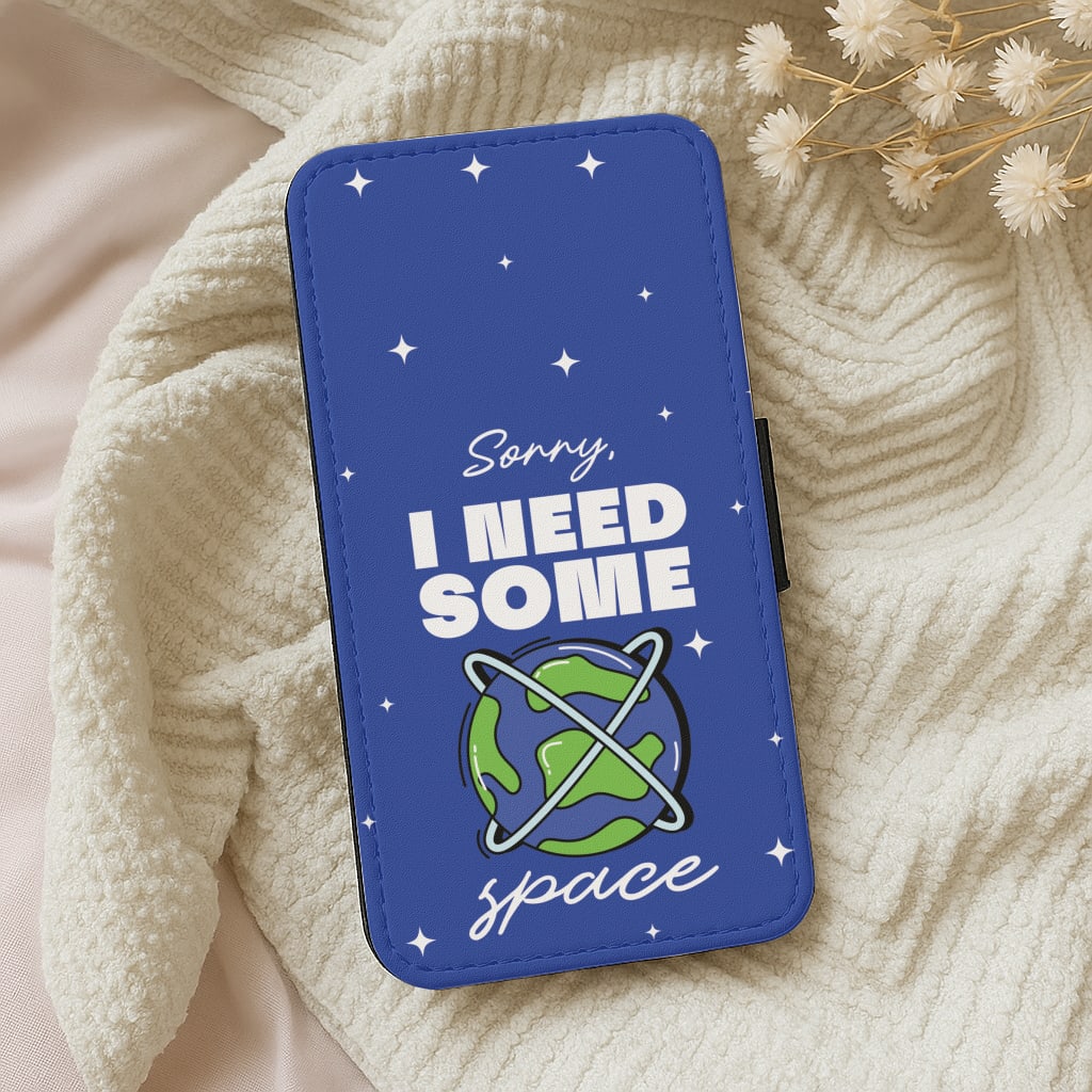 Cartoon I Need Some Space Wallet Phone Case