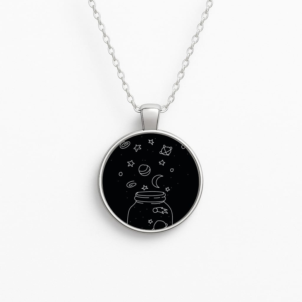 Space Jar Circle Necklace