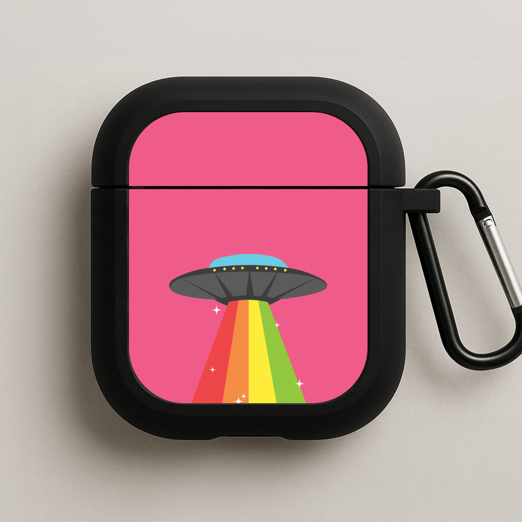 Rainbow Alien Spaceship AirPods Case