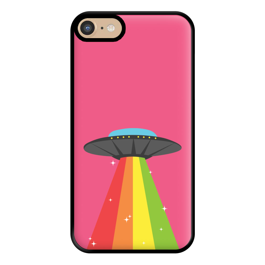 Rainbow Alien Spaceship Phone Case for iPhone 6 / 7 / 8 / SE